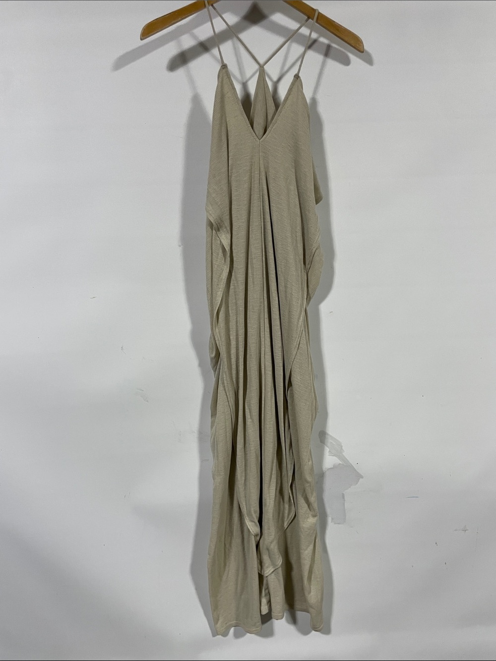 Free people Fp beach Spaghetti-Strap Maxi Dress in Light Taupe